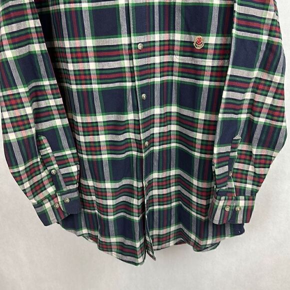 Wrangler TwentyX 20X Button Down Shirt Mens Size Large Long Sleeve Plaid - Picture 3 of 9